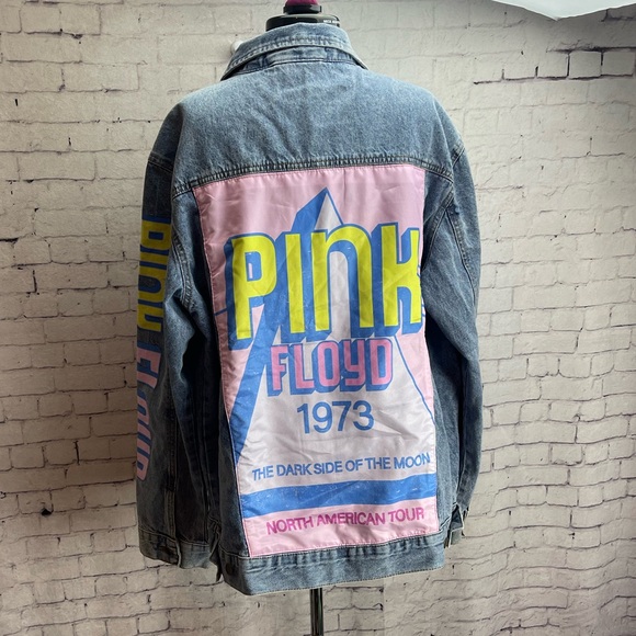 C Life Group Pink Floyd denim jacket size XL - Picture 1 of 5